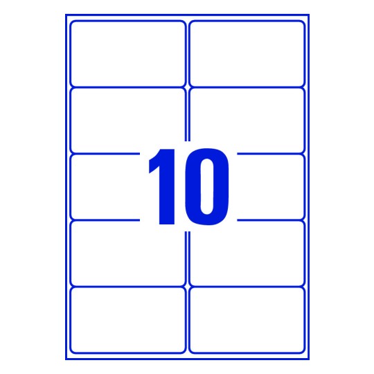 10 stk. etiketter per ark