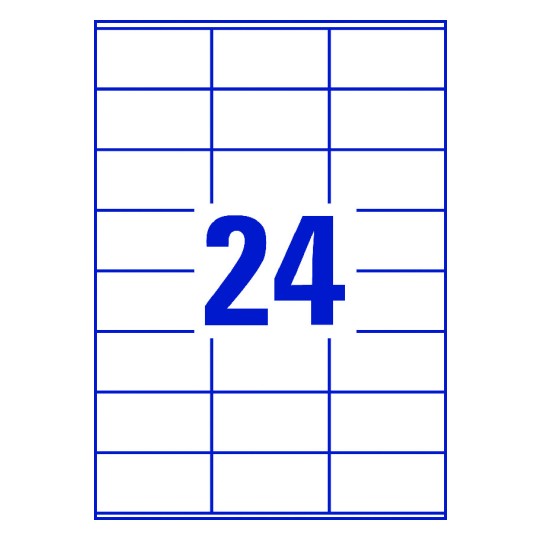 24 stk. etiketter per ark