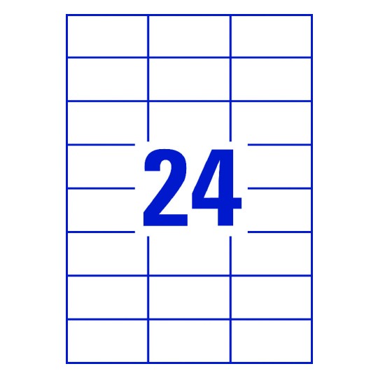 24 stk. etiketter per ark