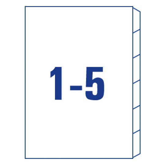 1-5 skilleark