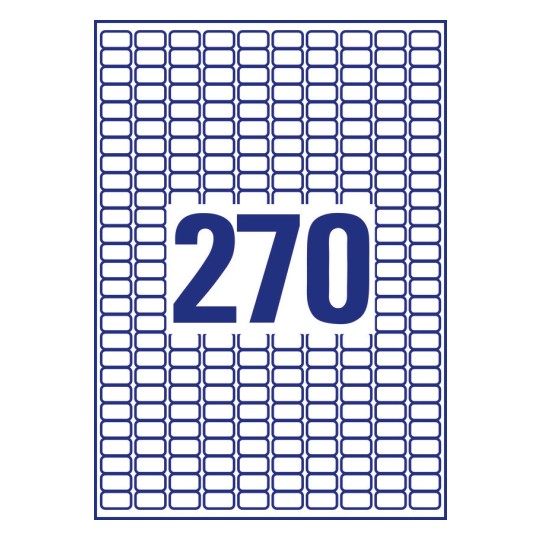 270 stk. etiketter per ark
