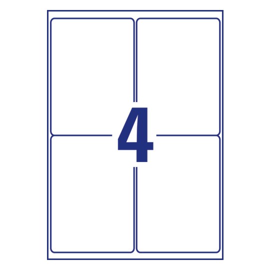 4 stk. etiketter per ark