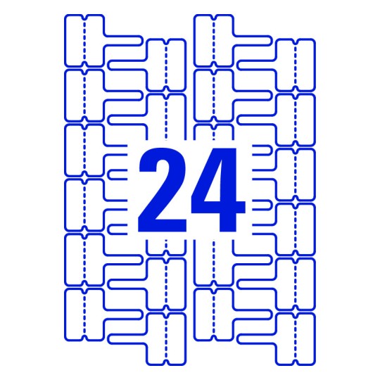24 stk. etiketter per ark