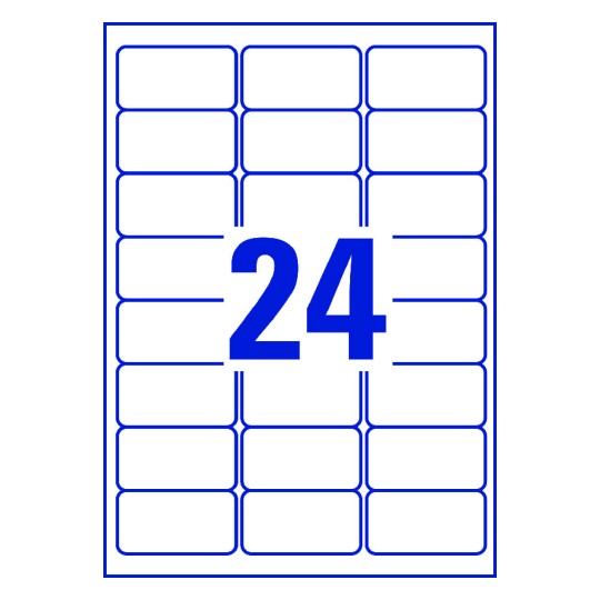 24 stk. etiketter per ark