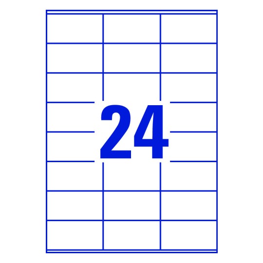 24 stk. etiketter per ark