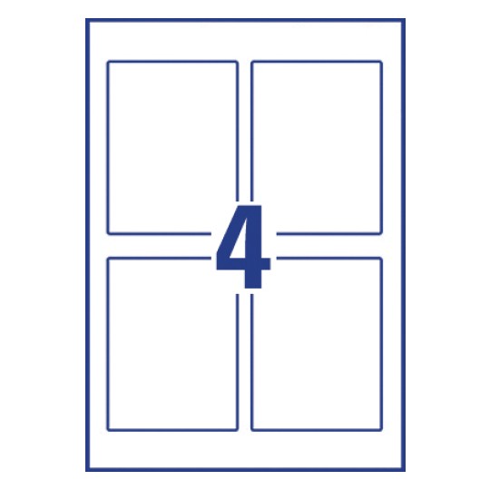 4 stk. etiketter per ark