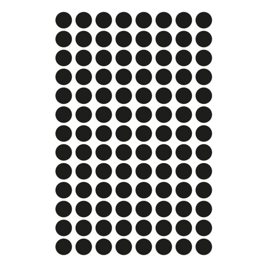 Avbildning enkeltark, artikkel: 3009, merkepunkter, format: ⌀ 8 mm, 104 merkepunkter/ark?