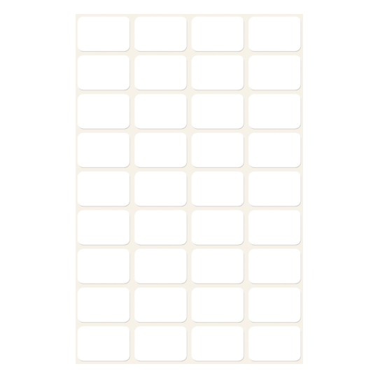 Enkeltark, Artikkel: 3042, flerbruksetiketter, format: 18 x 12 mm, 36 etiketter/ark.