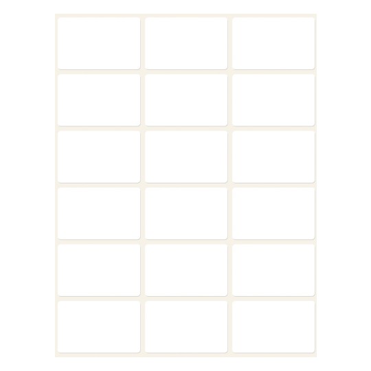 Avbildning enkelark, artikkel: 3325, flerbruksetiketter, format: 38 x 24 mm, 18 etiketter/ark.