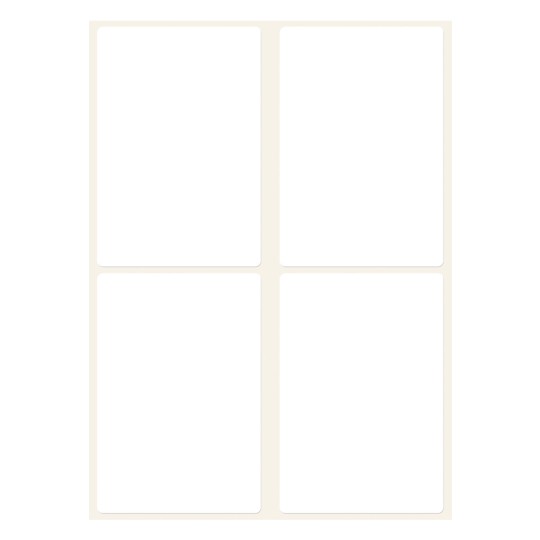 Bilde enkeltark, Artikkel: 3330, flerbruksetiketter, format: 80 x 54 mm, 4 etiketter/ark.