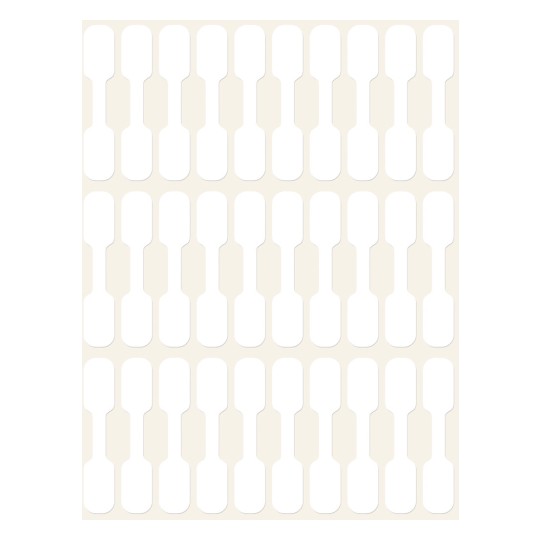 Avbildning enkeltark, Artikkel: 3335, Prisetiketter, Format: 49 x 10 mm, 30 etiketter/ark.