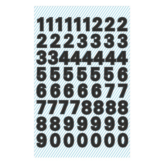 Illustrasjon enkeltside, Artikkel: 3781, Tall-etiketter, Format: 85 x 160 mm, 60 klistremerker/ark