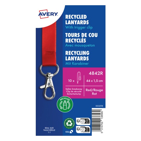 Produktbilde: Avery Zweckform, Artikkel: 4842R, Lanyard, 15 x 440 mm, liten pakke, 10 stk.