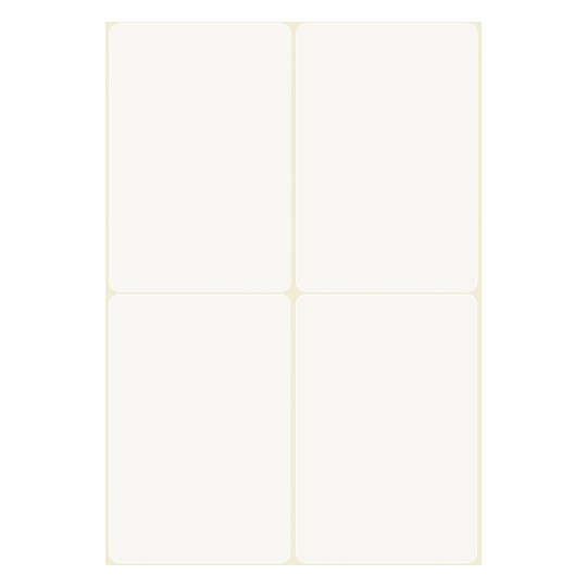 Stansemal enkeltark A4, Artikkel: 51063, Navneetiketter, Format: 80 x 54 mm.