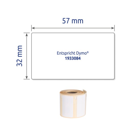 Enkel bilde etikett, Artikkel: A1933084, Rulletiketter, Format: 32 x 57 mm, 400 etiketter/rull?