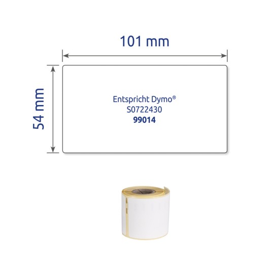 Enkelbilde Etikett, Artikkel: AS0722430, Rulleetiketter, Format: 54 x 101 mm, 220 etiketter/rull?