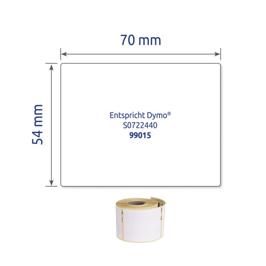 Enkeltnummer-etikett, Artikkel: AS0722440, Rulleetiketter, Format: 54 x 70 mm, 320 etiketter/rull?