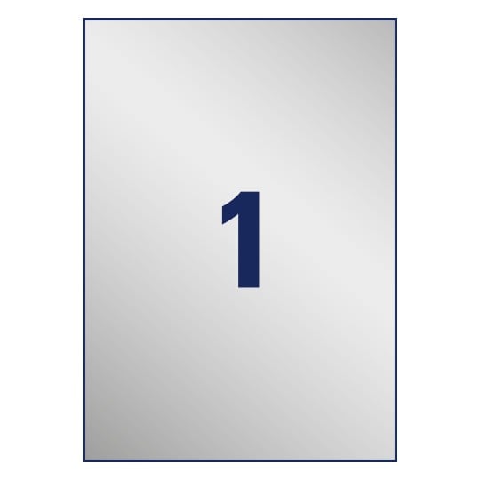 Stansetegning enkeltark A4, Artikkel: L6013-8, typeskilt-etiketter, Format: 210 x 297 mm, 1 etikett/ark?