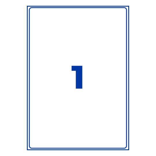 Stanse-tegning enkeltside A4, Artikkel: L7997-25, Frakt-etiketter, Format: 199,6 x 289,1 mm, 1 etikett/ark?