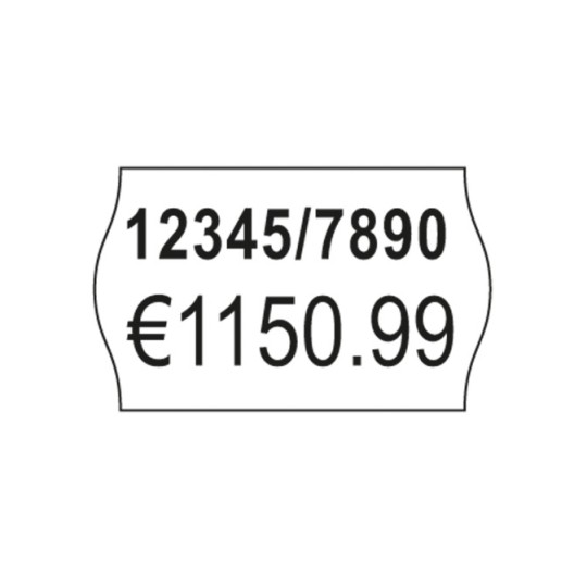 Enkeltskjema etikett, artikkel: PLP1626, prismarkeringsetiketter, 2-linjers, format: 26 x 16 mm, 1.200 etiketter/rull?