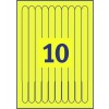 Utskriftbare armbånd, gule UTGÅTT L4001-10 265 x 18 mm