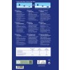 Bildet er et produktinformasjonsark for Business Inkjet Paper, som beskriver spesifikasjoner på ulike språk, inkludert tysk, engelsk, fransk, dansk, finsk, nederlandsk, russisk og polsk. Det inkluderer informasjon om utskriftskvalitet, funksjoner og kundestøttealternativer, sammen med en tabell som sammenligner ulike typer blekkpapir.