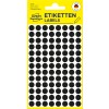 Pakkebilde: Avery Zweckform Fargede merkepunkter, Artikkel: 3009, Format: ⌀ 8 mm, Innhold: 416 merkepunkter / 4 ark, 104 merkepunkter/ark.