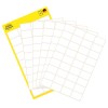 Pakningsbilde med etikettark: Avery Zweckform flerbruksetiketter, Artikkel: 3042, Format: 18 x 12 mm, Innhold: 216 etiketter / 6 ark, 36 etiketter/ark.