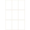 Illustrasjon enkeltark, artikkel: 3045, universaletiketter, format: 38 x 24 mm, 9 etiketter/ark.