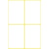 Avbildning enkeltark, artikkel: 3087, flerbruksetiketter, format: 54 x 35 mm, 4 etiketter/ark.