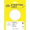 Pakningsbilde: Avery Zweckform Non A4 Universaletiketter for håndskrivning, Artikkel: 3325, Format: 38 x 24 mm, Innhold: 522 etiketter / 29 ark, 18 etiketter/ark.