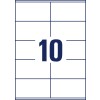 Stanse-tegning enkeltark A4, Artikkel: 3425, Universal-etiketter, Format: 105 x 57 mm, 10 etiketter/ark.