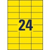 Stansemal Enkelark A4, Artikkel: 3451, Fargede etiketter, Format: 70 x 37 mm, 24 etiketter/ark?