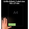 Størrelsessammenligning med hånd, artikkel: 3454, ett ark med fargede etiketter, format: 105 x 37 mm, farge: grønn?