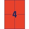 Stanse-tegning Enkeltside A4, Artikkel: 3456, Fargede etiketter, Format: 105 x 148 mm, 4 etiketter/ark?