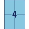 Stanse-tegning enkeltark A4, Artikkel: 3457, Fargede etiketter, Format: 105 x 148 mm, 4 etiketter/ark?