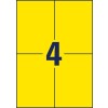 Stanse-tegning enkeltark A4, Artikkel: 3459, Fargede etiketter, Format: 105 x 148 mm, 4 etiketter/ark.