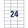 Stanse-tegning enkeltark A4, Artikkel: 3474-10, Etiketter, Hjemmekontor, Småpakke, Format: 70 x 37 mm, 24 etiketter/ark