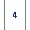 Stanse-tegning enkeltark A4, Artikkel: 3483, Universale etiketter, Format: 105 x 148 mm, 4 etiketter/ark.