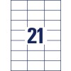 Stansemal A4 enkeltark, Artikkel: 3652-10, Etiketter, Hjemmekontor, Liten pakke, Format: 70 x 42,3 mm, 21 etiketter/ark?