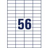 Stanse-tegning enkeltark A4, Artikkel: 3668, Universale etiketter, Format: 52,5 x 21,2 mm, 56 etiketter/ark.