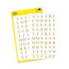 Forpakningsbilde med etikettsark: Avery Zweckform bokstavetiketter, artikkel: 3727, format: 85 x 160 mm, innhold: 120 klistremerker / 2 ark, 60 klistremerker/ark.