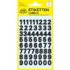 Pakningsbilde: Avery Zweckform bokstaver og tall, Artikkel: 3781, Format: 85 x 160 mm, Innhold: 120 klistremerker / 2 ark, 60 klistremerker/ark.