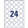 Stansemal enkelark A4, Artikkel: 5080, Runde etiketter, avtagbare, Format: ⌀ 40 mm, 24 etiketter/ark
