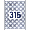 Stansetegning enkeltark A4, Artikkel: 6221REV-10, Runde etiketter, avtakbare, Format: ⌀ 10 mm, 315 etiketter/ark?