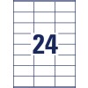Stansemal Enkelark A4, Artikkel: 6602, Universale etiketter, Format: 70 x 36 mm, 24 etiketter/ark.