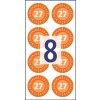 Illustrasjon enkeltark, artikkel: 6944-2027, kontrollmerker, format: ⌀ 30 mm, 8 kontrollmerker/ark?