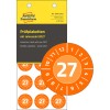 Forpakningsbilde med kontrollmerke: Avery Zweckform kontrollmerker, artikkel: 6945-2027, format: ⌀ 20 mm, innhold: 120 kontrollmerker / 8 ark, 15 kontrollmerker/ark