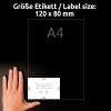 Størrelsessammenligning med hånd, artikkel: 8001-5, et ark med bæreetiketter, format: 120 x 80 mm, farge: hvit, lysegrå?