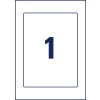 Stanse-tegning enkeltark A4, Artikkel: 8003-5, Bærer-etiketter, Format: 220 x 160 mm, 1 etikett/ark.